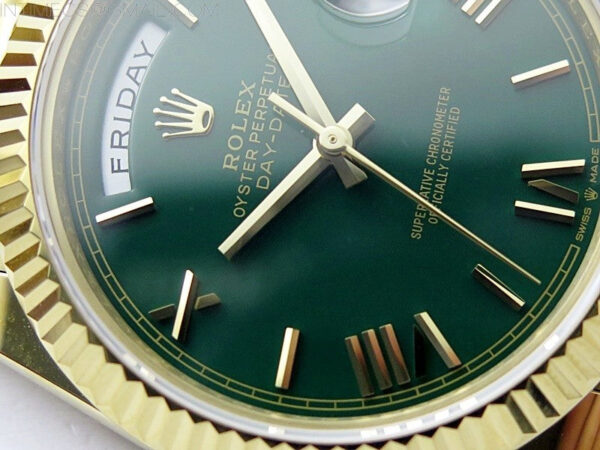 Day Date 40mm 228238 Gain Weight YG/tungsten APSF 1:1 Best Edition Green Dial Roman Markers on YG President Bracelet A2836 – Bild 7