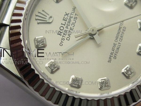 Datejust 31mm 278275 SS BP Best Edition Silver Crystals Markers Dial on RG President Bracelet – Bild 7