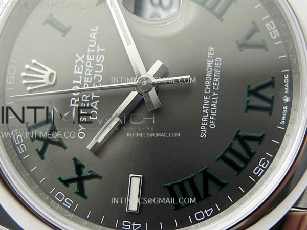 DateJust 36 SS 126200 904L Steel VSF 1:1 Best Edition Gray Dial Roman Markers on Jubilee Bracelet VS3235 – Bild 7