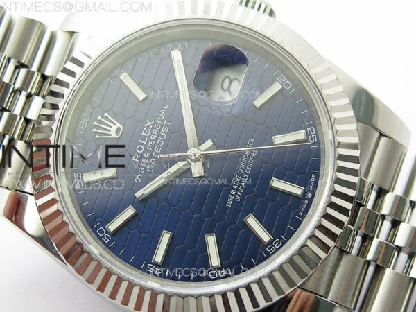 DateJust 41 126334 SS GMF 1:1 Best Edition Blue Fluted Dial on Jubilee Bracelet – Bild 7