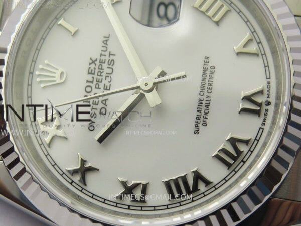 DateJust 36 SS 126234 VSF 1:1 Best Edition 904L Steel White Dial Roman Markers on Jubilee Bracelet VS3235 – Bild 7