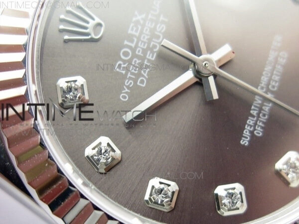 Datejust 31mm 278275 SS BP Best Edition Gray Crystals Markers Dial on SS President Bracelet – Bild 7