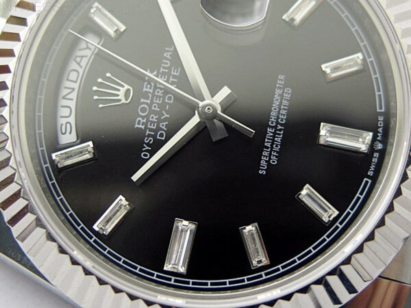 Day Date 40mm 228239 Gain Weight SS/tungsten APSF 1:1 Best Edition Black Dial T Crystals Markers on SS President Bracelet A2836 – Bild 6