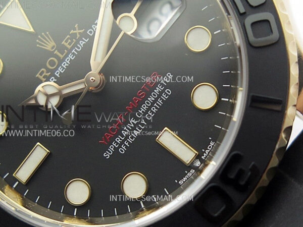 Yacht-Master 126655 Weight RG/Tungsten Gold ARF 1:1 Best Edition Black Ceramic Bezel on Oysterflex Rubber Strap VS3235 – Bild 7