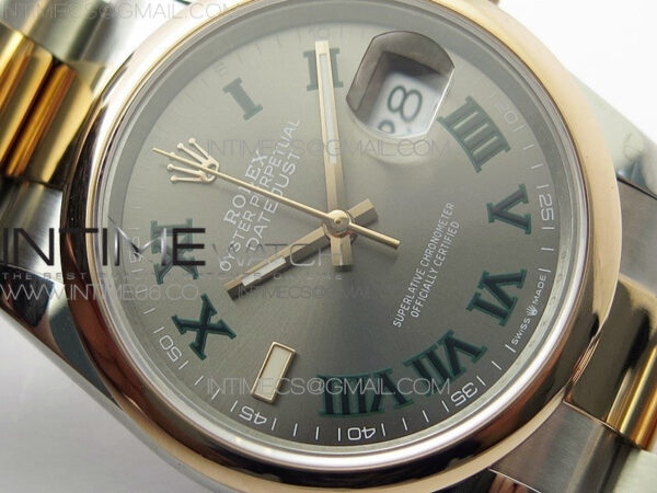 DateJust 36 SS/RG 126201 BP 1:1 Best Edition Gray Dial on Oyster Bracelet – Bild 7