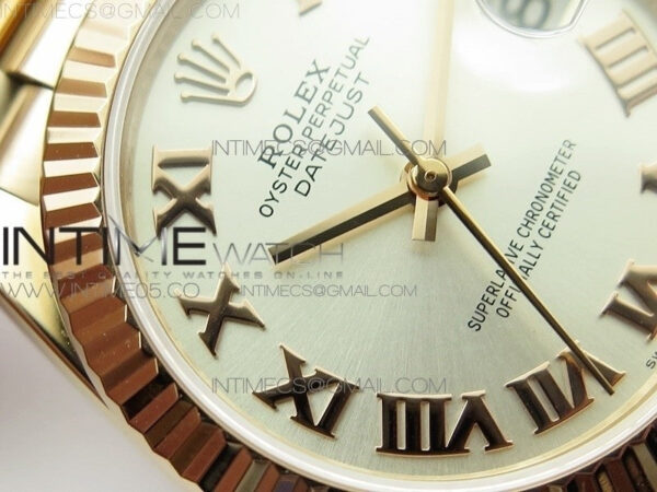Datejust 31mm 278275 RG BP Best Edition Silver Roman Markers Dial on RG President Bracelet – Bild 7