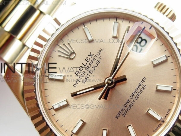 Datejust 31mm 278275 RG BP Best Edition RG Sticks Markers Dial on RG President Bracelet – Bild 7