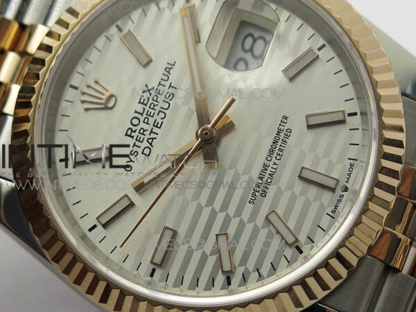 DateJust 36 SS/RG 126231 BP 1:1 Best Edition Silevr Dial on Oyster Bracelet – Bild 7