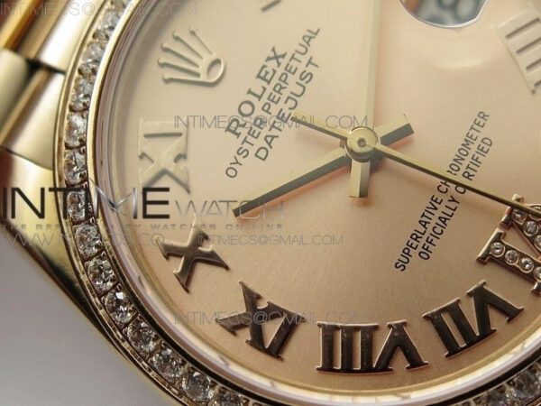 Datejust 31mm 278275 RG Dia Bezel BP Best Edition RG Roman Markers Dial @6 Dia on RG President Bracelet – Bild 8
