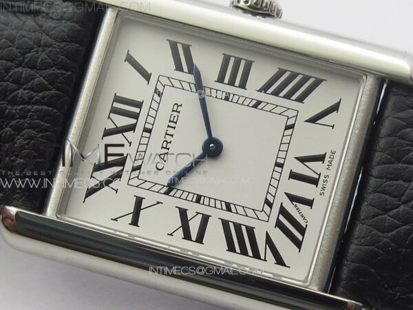 Tank Must Ladies 25mm SS K11F 1:1 Best Edition White Dial on Black Leather Strap Ronda Quartz – Bild 7