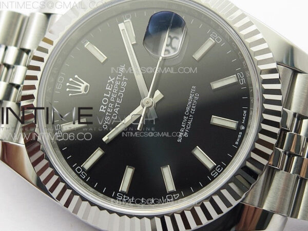 DateJust 41 126334 NTF 1:1 Best Edition 904L Steel Black Stick Dial on Jubilee Bracelet VR3235 – Bild 7