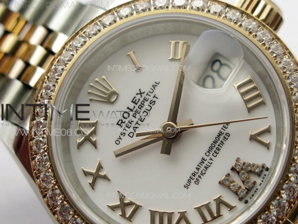 Datejust 28mm 279179 SS/RG APSF Best Edition White Dial Roman Markers on SS/RG Jubilee Bracelet NH05 – Bild 7