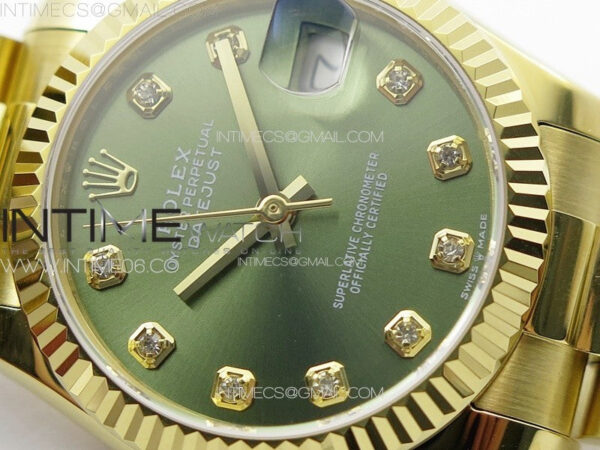 DateJust 31mm 178271 YG APSF Best Edition Gray Dial Crystal Markers on President Bracelet A2824 – Bild 5