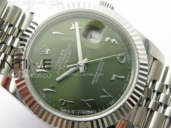 DateJust 41 126334 SS GMF 1:1 Best Edition Green Dial Arabic Markers on Jubilee Bracelet – Bild 6