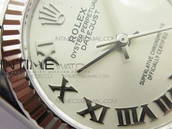 Datejust 31mm 278275 SS BP Best Edition Silver Roman Markers Dial(@6 Crystal Makrer) on SS President Bracelet – Bild 7