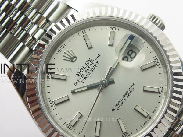 DateJust 41 126334 ZF 1:1 Best Edition 904L Steel Silver Dial Stick Marker on Jubilee Bracelet A2824 (Free Key Ring) – Bild 7
