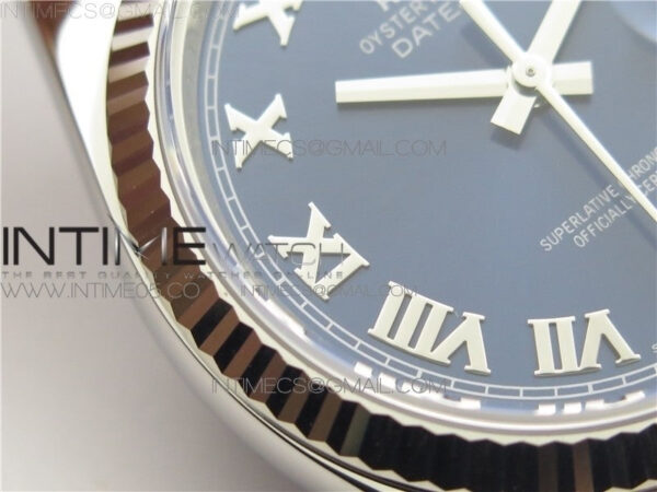 DateJust 36 SS 116234 ARF 1:1 Best Edition 904L Steel Blue Dial Roman Markers on Jubilee Bracelet SH3135 V3 – Bild 7