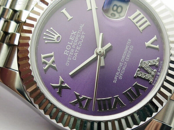Datejust 31mm 278271 SS BP Best Edition Purple Roman Markers Dial on Jubilee Bracelet – Bild 7