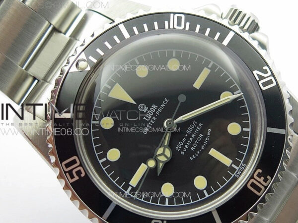 Vintage Submariner 1680 No Date SS JKF Best Edition Black Dial on SS Bracelet (Style2) A2836 – Bild 7