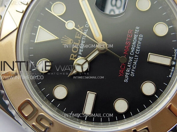Yacht-Master 126621 904L/RG VSF 1:1 Best Edition Black Dial On 904L/RG Bracelet VS3235 – Bild 7