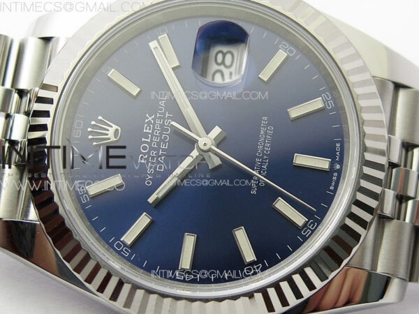 DateJust 41 126334 Clean 1:1 Best Edition 904L Steel Blue Stick Dial on Jubilee Bracelet VR3235 – Bild 7