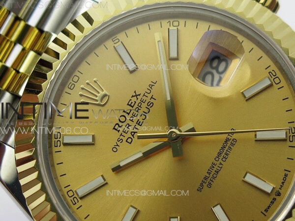 DateJust 41MM 126334 SS/YG APSF 1:1 Best Edition Gold Dial Sticks Markers on SS Jubilee Bracelet SA3235 – Bild 7