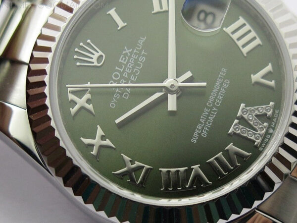 Datejust 31mm 278273 SS BP Best Edition Green Roman Markers Dial on Oyster Bracelet – Bild 7