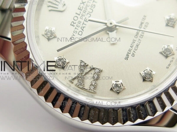 DateJust 28mm SS BP Best Edition Silver Dial XI Diamond on SS Bracelet ETA2671 – Bild 7