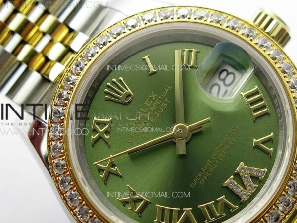 Datejust 28mm 279179 SS/YG APSF Best Edition Green Dial Roman Markers on SS/YG Jubilee Bracelet NH05 – Bild 7