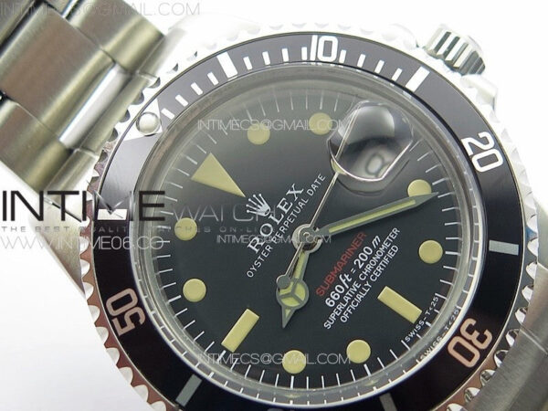 Vintage Submariner 1680 SS B12 Best Edition Black Dial on SS Bracelet A2836 (Style2) – Bild 8
