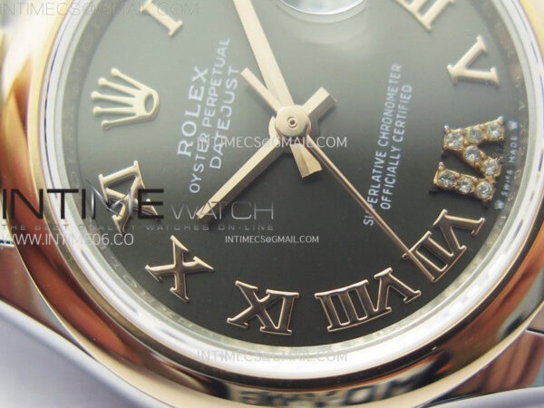Datejust 28mm 279171 Smooth Bezel SS/RG APSF Best Edition Gray Dial Roman Markers on SS Jubilee Bracelet NH05 – Bild 7