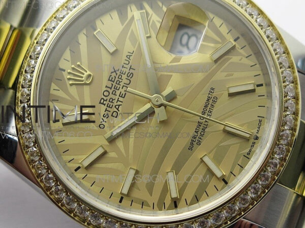DateJust 36 SS/YG 126283 JDF 1:1 Best Edition New YG Dial Style 2 on Oyster Bracelet – Bild 7