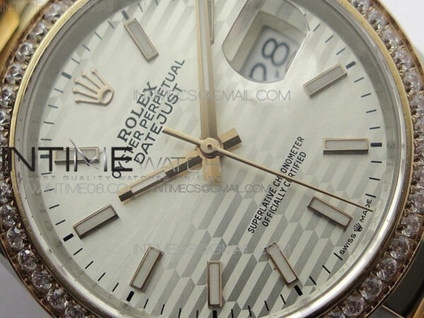 DateJust 36 SS/RG 126281 BP 1:1 Best Edition Silver Dial on Oyster Bracelet – Bild 7