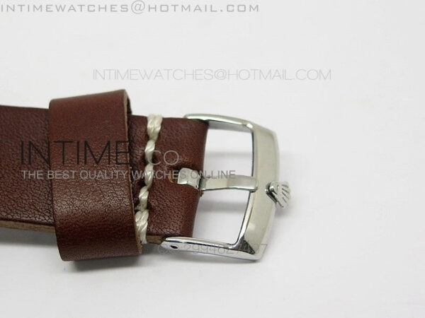 Datejust Engraved DLC Case Black dial on Brown Leather Strap – Bild 7