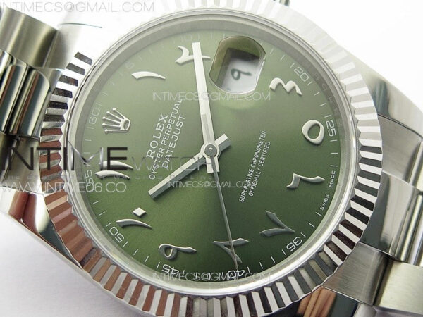 DateJust 41 126334 SS GMF 1:1 Best Edition Green Dial Arabic Markers on Oyster Bracelet – Bild 7