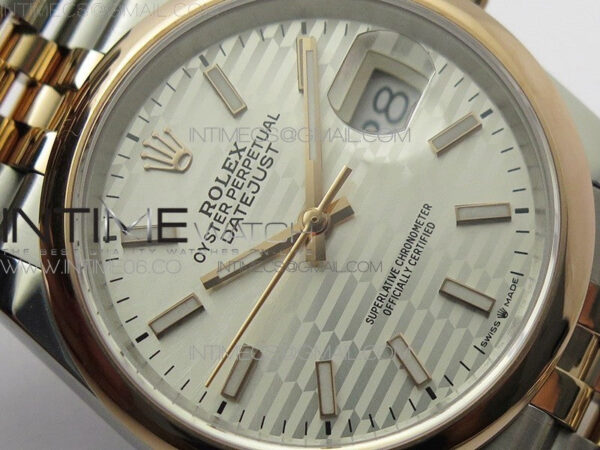 DateJust 36 SS/RG 126201 BP 1:1 Best Edition Silver Dial on Jubilee Bracelet – Bild 7