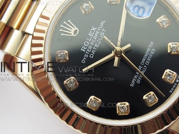 Datejust 31mm 278275 RG BP Best Edition Black Crystal Markers Dial on RG President Bracelet – Bild 7