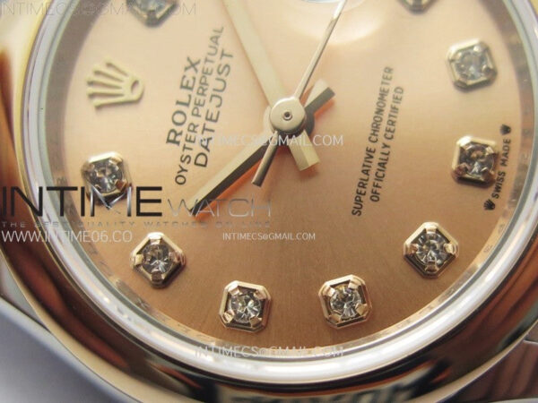 Datejust 28mm 279171 Smooth Bezel SS/RG APSF Best Edition RG Dial Crystals Markers on SS Jubilee Bracelet NH05 – Bild 7