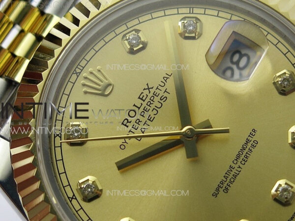 DateJust 41MM 126334 SS/YG APSF 1:1 Best Edition Gold Dial Crystal Markers on SS Jubilee Bracelet SA3235 – Bild 7