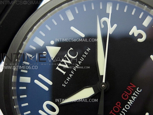 Big Pilot IW329801 Real Ceramic M+F 1:1 Best Edition Black Dial on Black Rubber Strap SEIKO 8N-24 – Bild 7