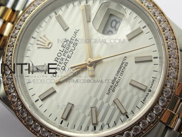 DateJust 36 SS/RG 126281 BP 1:1 Best Edition Silver Dial on Jubilee Bracelet – Bild 7