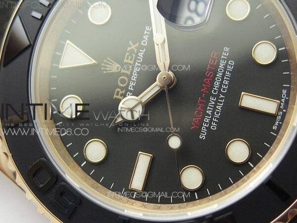 Yacht-Master 116655 40mm 904L RG VSF 1:1 Best Edition Black Dial on Oysterflex Rubber Strap VS3135 – Bild 7