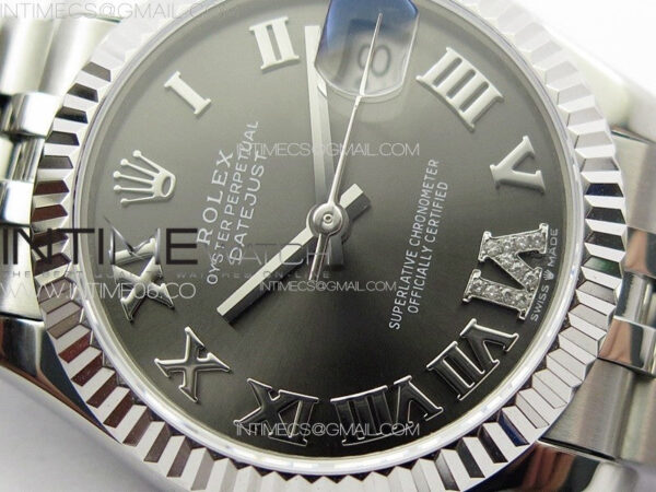 DateJust 31mm 178271 SS APSF Best Edition Gray Dial Roman Markers on Jubilee Bracelet A2824 – Bild 7