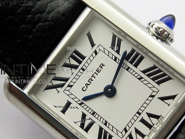 Tank Must Ladies 22mm SS AF 1:1 Best Edition White Dial on Black Leather Strap Ronda Quartz – Bild 7