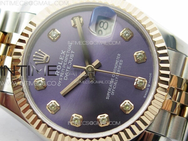 DateJust 31mm 178271 SS/RG APSF Best Edition Blue Dial Crystal Markers on Jubilee Bracelet A2824 – Bild 7