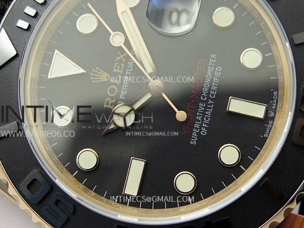 Yacht-Master 126655 RG APSF Best Edition 3D Black Ceramic Bezel on Black Rubber Strap SA3235 – Bild 7