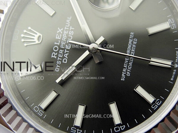 DateJust 41mm 126334 904 SS ARF 1:1 Best Edition Rhodium Dial Sticks Markers on Jubilee Bracelet SH3235 – Bild 7
