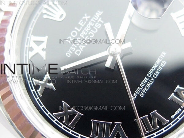 DateJust 36 116234 SS V2 904L ARF 1:1 Best Edition Black Dial Roman Markers on 904L SS Jubilee Bracelet SH3135 – Bild 7