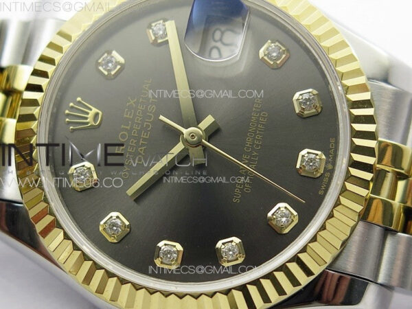 DateJust 31mm 178271 SS/YG APSF Best Edition Gray Dial Crystal Markers on Jubilee Bracelet A2824 – Bild 7