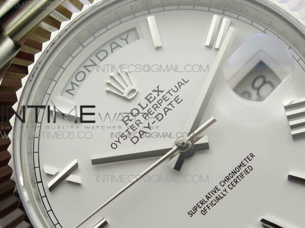 Day-Date 40mm 228239 BP New Dial Version 904 SS White Roman Markers Dial on SS President Bracelet A2836 – Bild 7